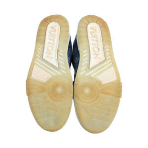 Monogram Denim LV Trainer Sneaker Blue, view 5