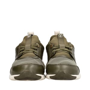 Mixed Material Aftergame Sneakers Olive Green, view 3
