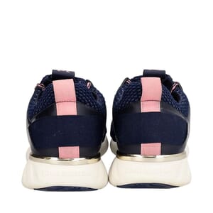 Mixed Material Aftergame Sneakers Navy Blue, view 4