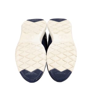 Mixed Material Aftergame Sneakers Navy Blue, view 5