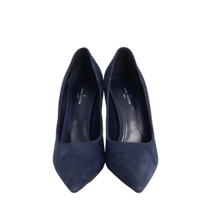Suede Pumps Navy Blue, view 4