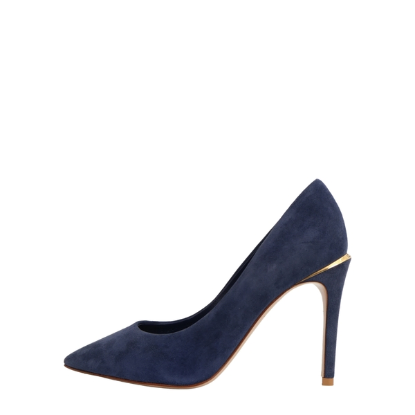 Suede Pumps Navy Blue