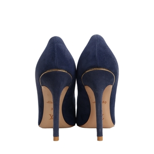 Suede Pumps Navy Blue, view 3