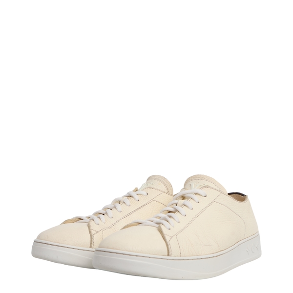 Grained Leather LV Resort Sneakers Ivory