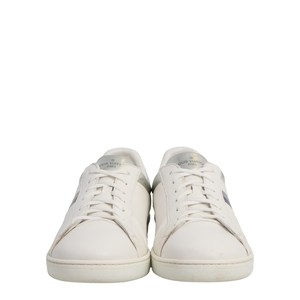 Leather Luxembourg Sneakers White/Silver, view 3