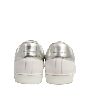 Leather Luxembourg Sneakers White/Silver, view 4
