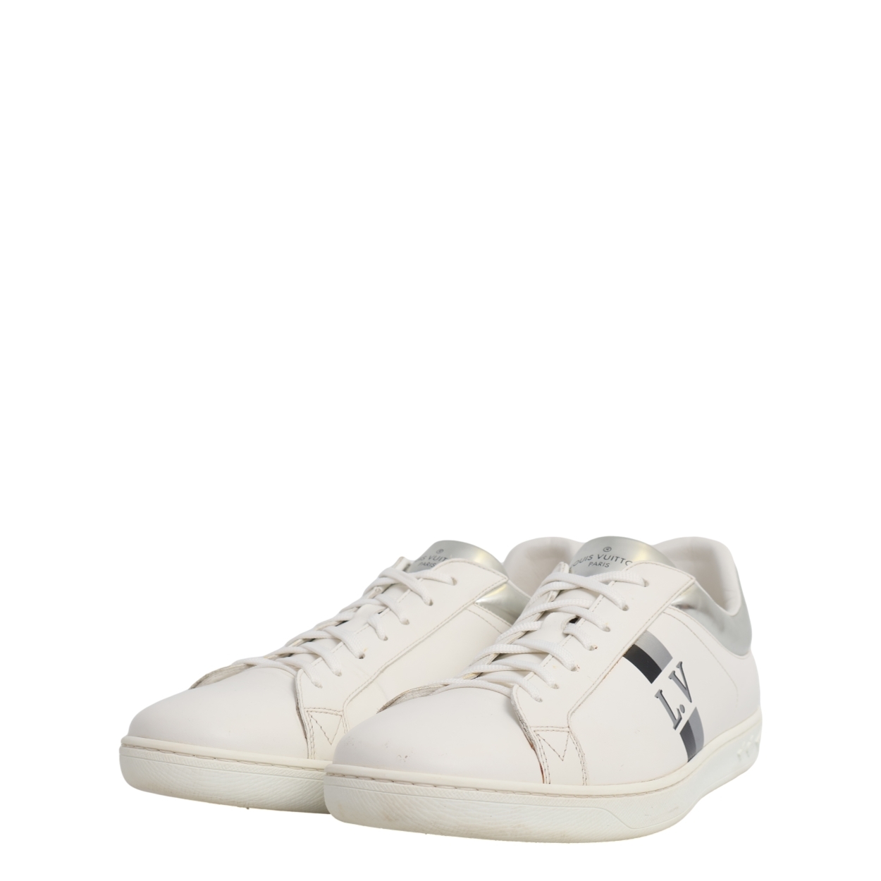 Leather Luxembourg Sneakers White/Silver