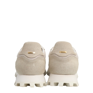 Suede/Mesh LV Runner Sneakers Beige/Cream, view 4