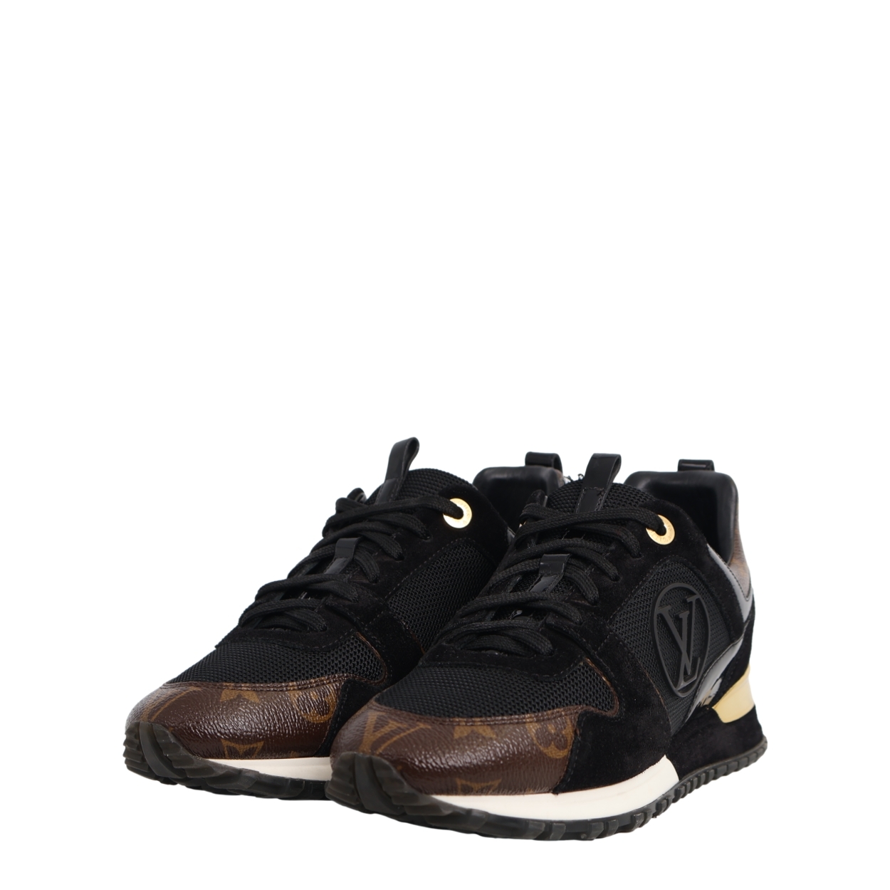 Monogram Run Away Sneakers Black
