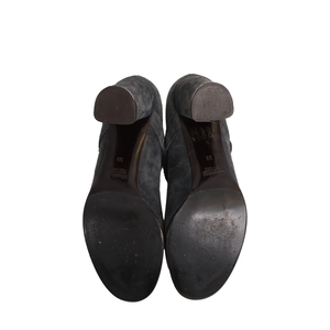 Vintage Suede Mary Jane Pumps Grey, view 5