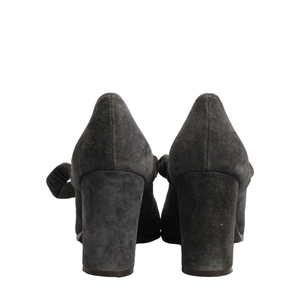 Vintage Suede Mary Jane Pumps Grey, view 4