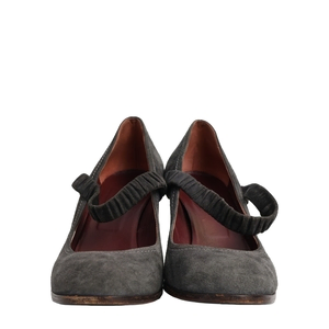 Vintage Suede Mary Jane Pumps Grey, view 3
