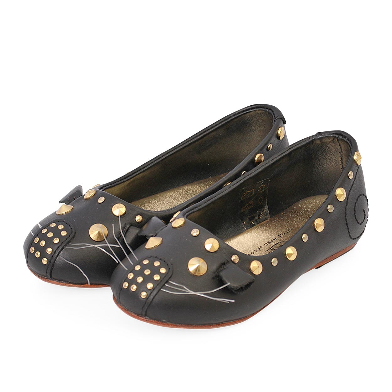 MARC JACOBS Leather Mouse Ballerina Flats Black | Luxity