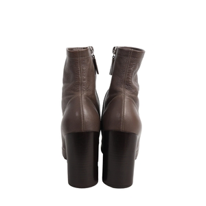 Aged Leather Ankle Boots Taupe, view 4