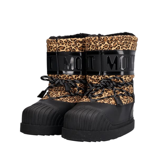 x PALM ANGELS Mixed Material Shedir Moon Boots Leopard Print
