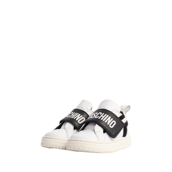Leather Toddler Sneakers White/Black