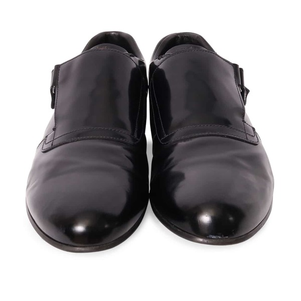 Leather Velcro Shoes Black