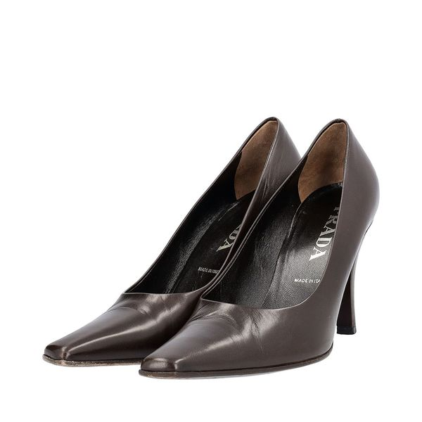 Leather Donna Pumps Dark Brown
