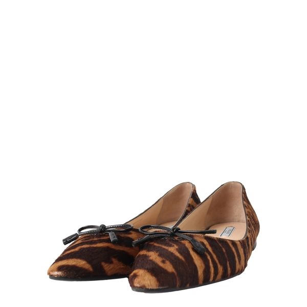 Pony Hair Ballet Flats Leopard Print
