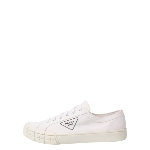 Canvas Gabardine Wheel Sneakers White