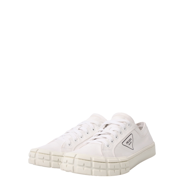 Canvas Gabardine Wheel Sneakers White