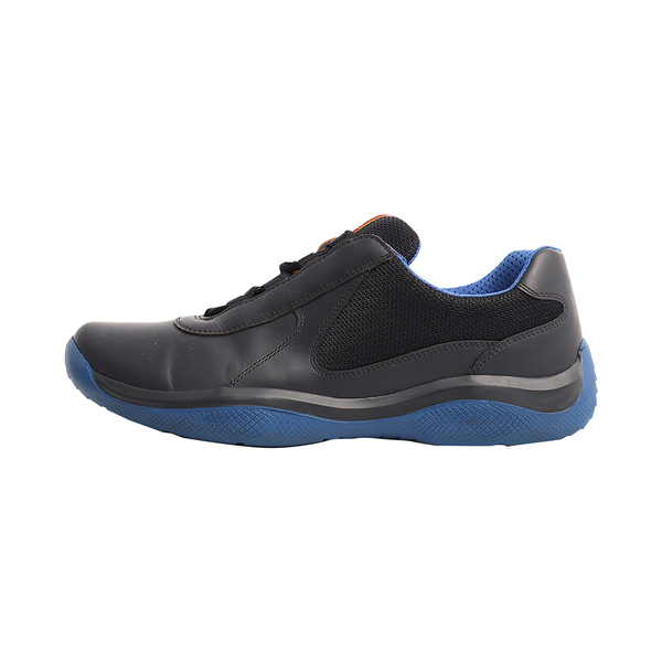 Leather America's Cup Sneakers Black/Blue