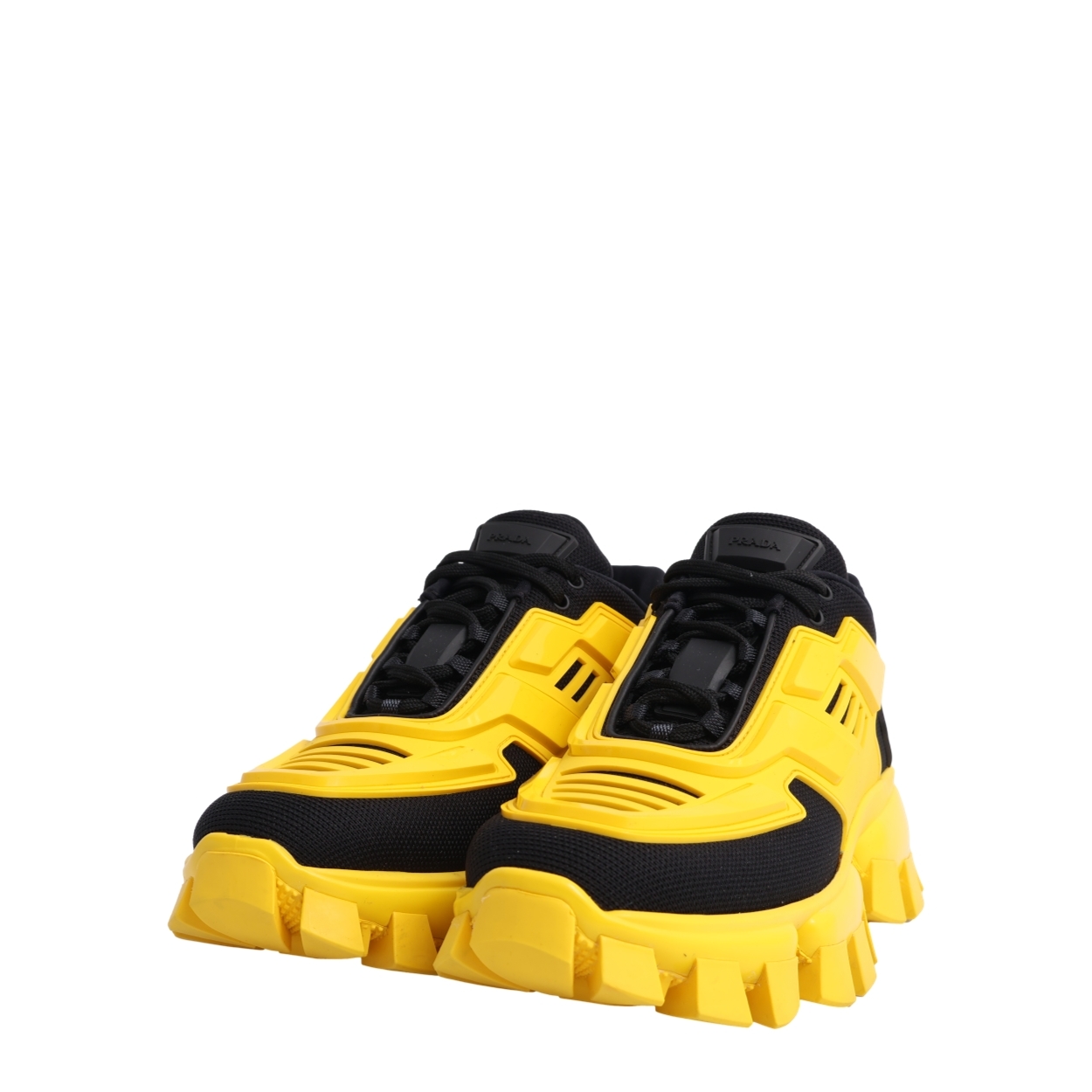 Prada スクエアトゥ サテンイエローミュール 37メ PRADA Rubber/Mesh Cloudbust Thunder Sneakers Yellow/Black | Luxity