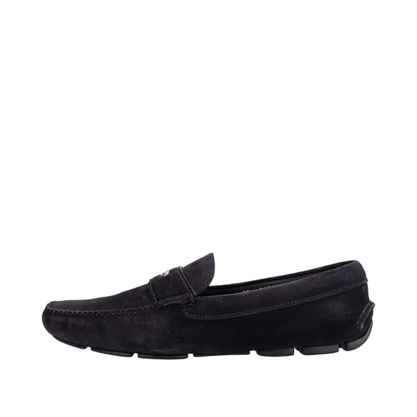 Suede Loafers Navy Blue