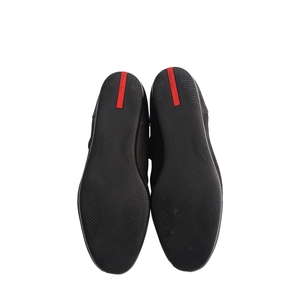 Nubuck Flat Slouch Boots Black, view 4