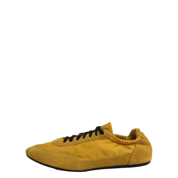 Suede/Re-Nylon Collapse Sneakers Yellow