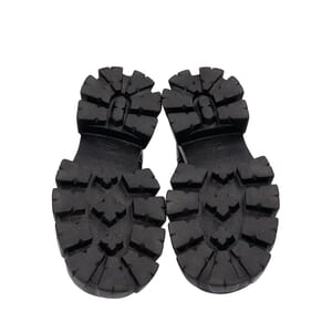 Leather Monolith Derby Shoes Black, view 5