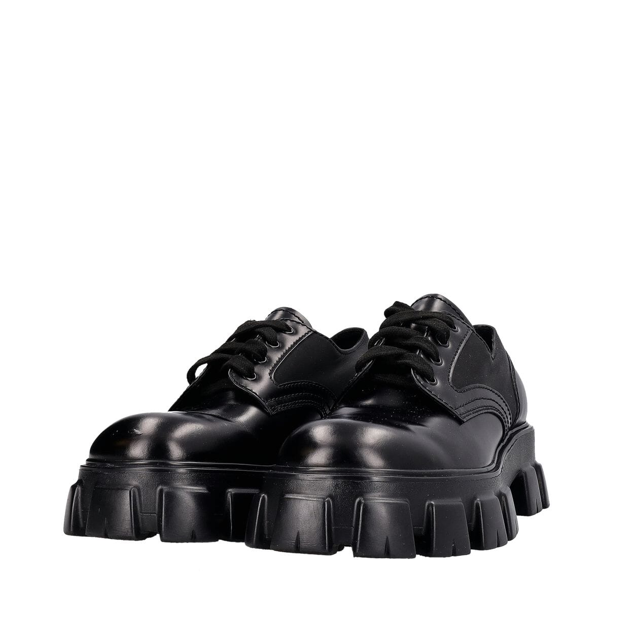 Leather Monolith Derby Shoes Black