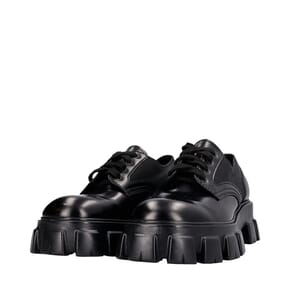 Leather Monolith Derby Shoes Black
