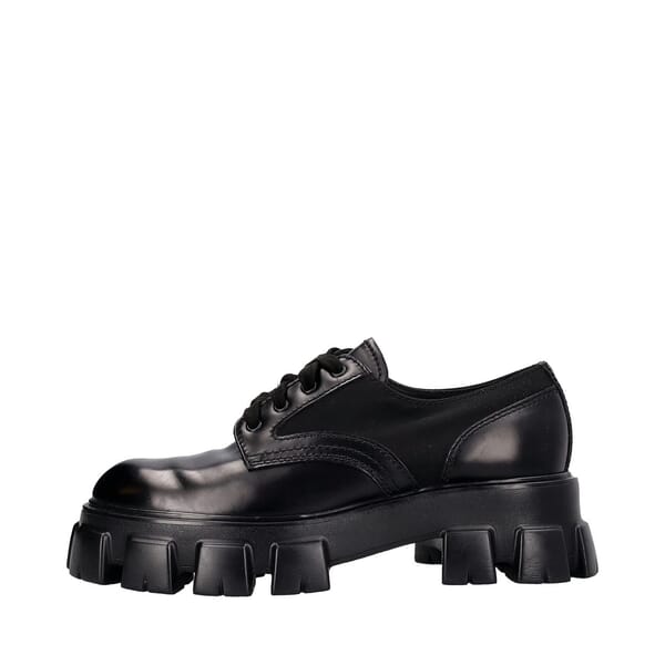 Leather Monolith Derby Shoes Black