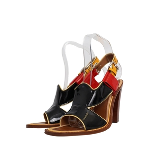 Vintage Patent Sandals Colour Block