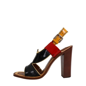Vintage Patent Sandals Colour Block, view 2