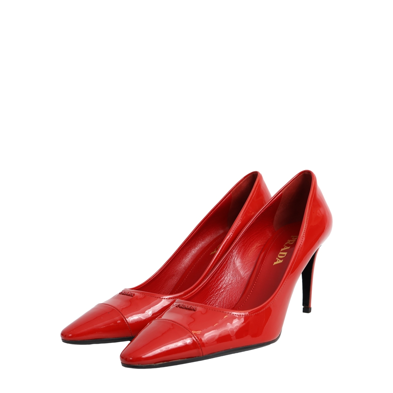 Patent Pumps Red
