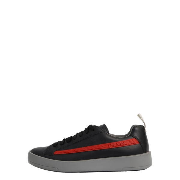 Leather Sneakers Black/Red