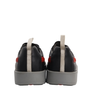 Leather Sneakers Black/Red, view 4