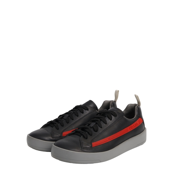 Leather Sneakers Black/Red