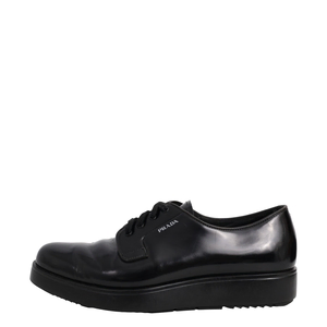 Leather Lace Up Derby Shoes Black, view 2