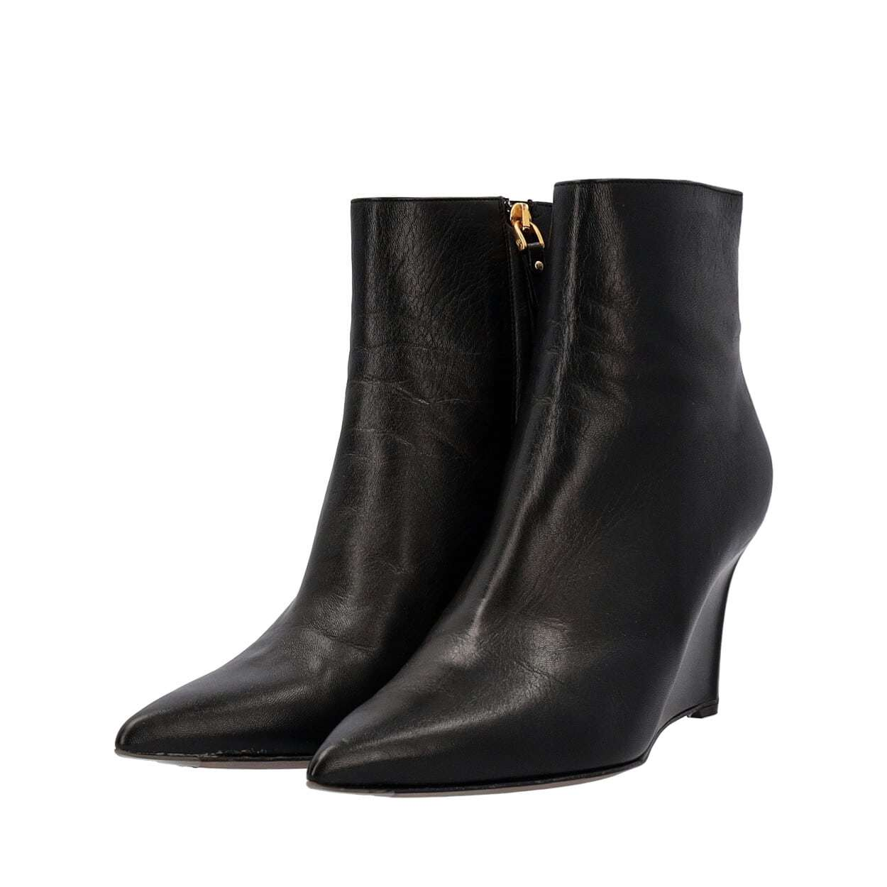 ロングブーツ SERGIO ROSSI Black Leather Sr Joan Ankle Boots Boots Black Low heel: 15mm, sr Joan - Boots Black | Sergio Rossi