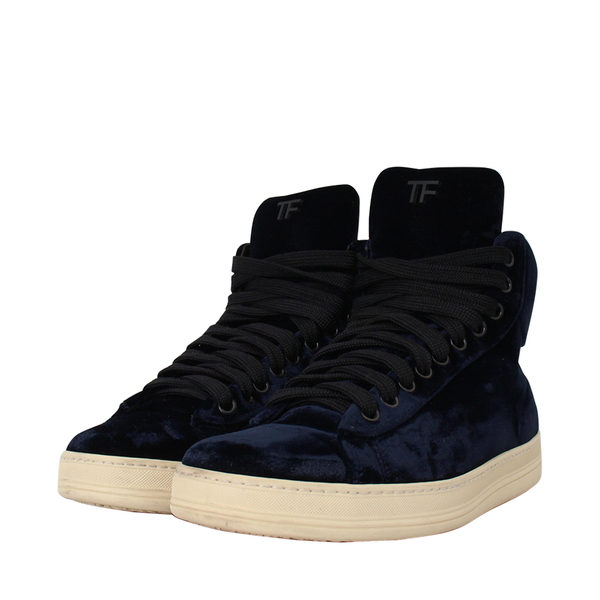 Velvet Russell High Top Sneakers Navy