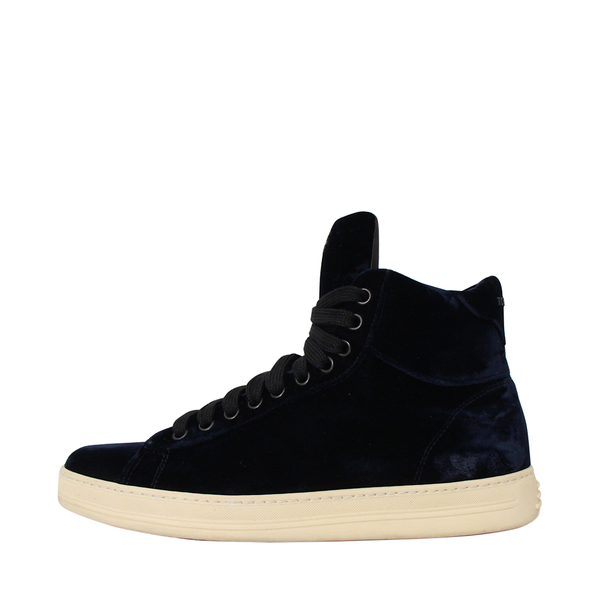 Velvet Russell High Top Sneakers Navy