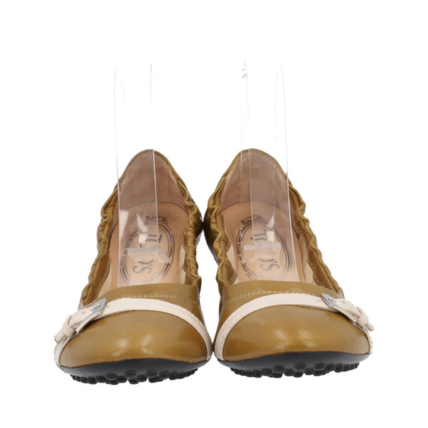 Leather Dee Ballerina Flats Mustard
