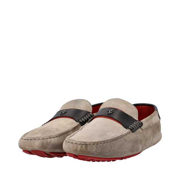 x FERARRI Suede Loafers Grey/Black