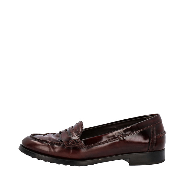 Leather Penny Loafers Burgundy