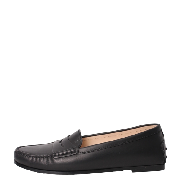 Leather Penny Loafers Black