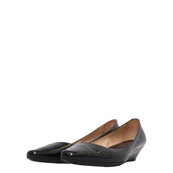 Patent Wedge Pumps Black