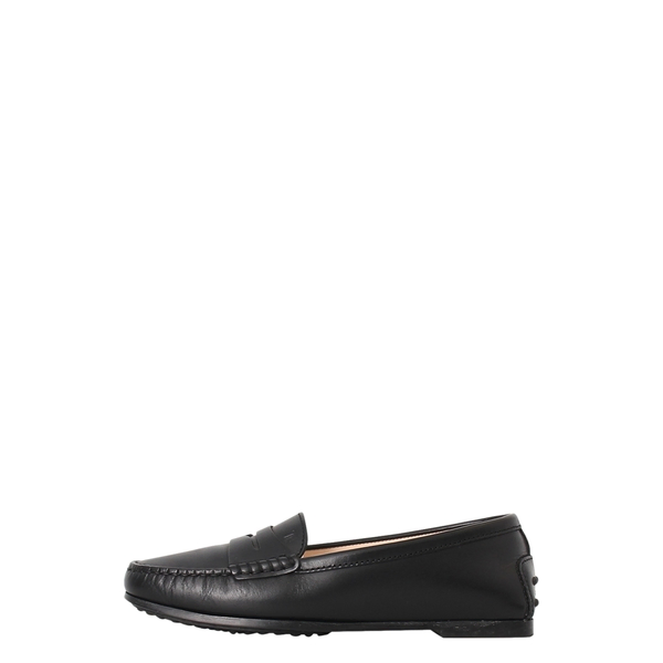 Leather Penny Loafers Black